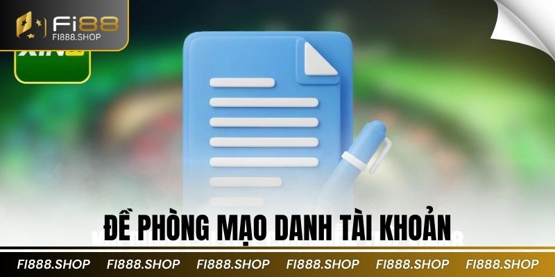 Đề phòng mạo danh tài khoản